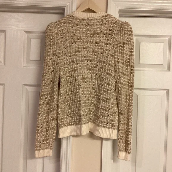 Express Puff Sleeve Novelty Sweater Jacket - Picture 3 of 11